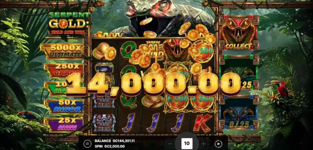 Gagner plus avec Serpent Gold: Hold & Win